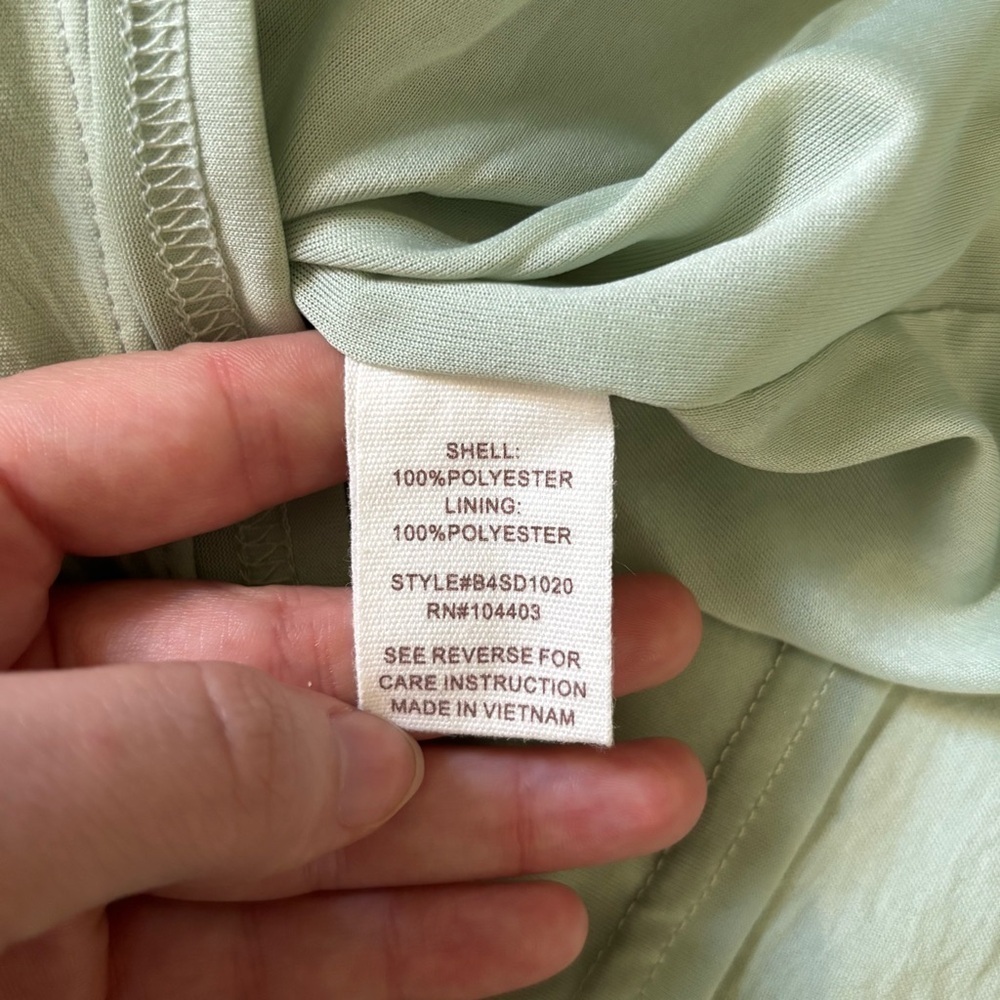 By the River Mint Green Midi Dress Womens Size Small Square Neckline Puff Sleeve - Picture 6 of 7